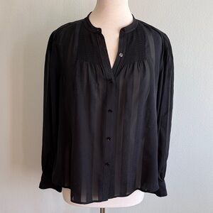 Elegant Silk Black Top